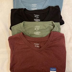4 Arizona Jean Co. Men’s short sleeve v neck tee.